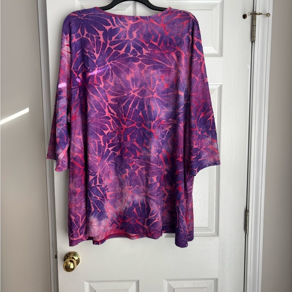 Catherines Vibrant Purple and Pink Tunic NWT - Picture 2 of 3